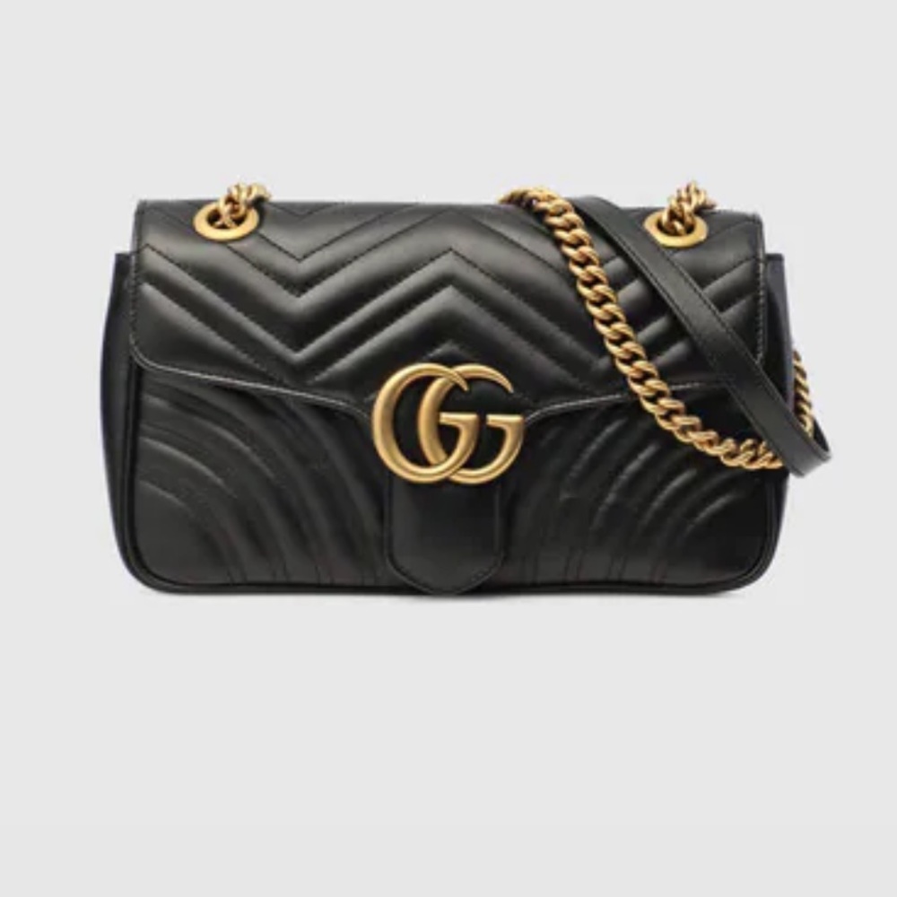GG Marmont matelassé mini bag in Black